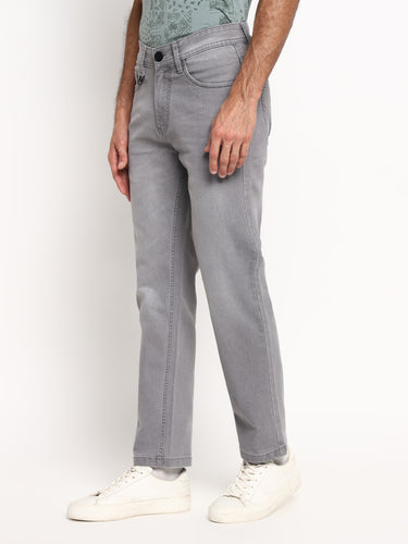 RED CHIEF Gray Cotton Poly Lycra Jeans for Men O-8560184 005