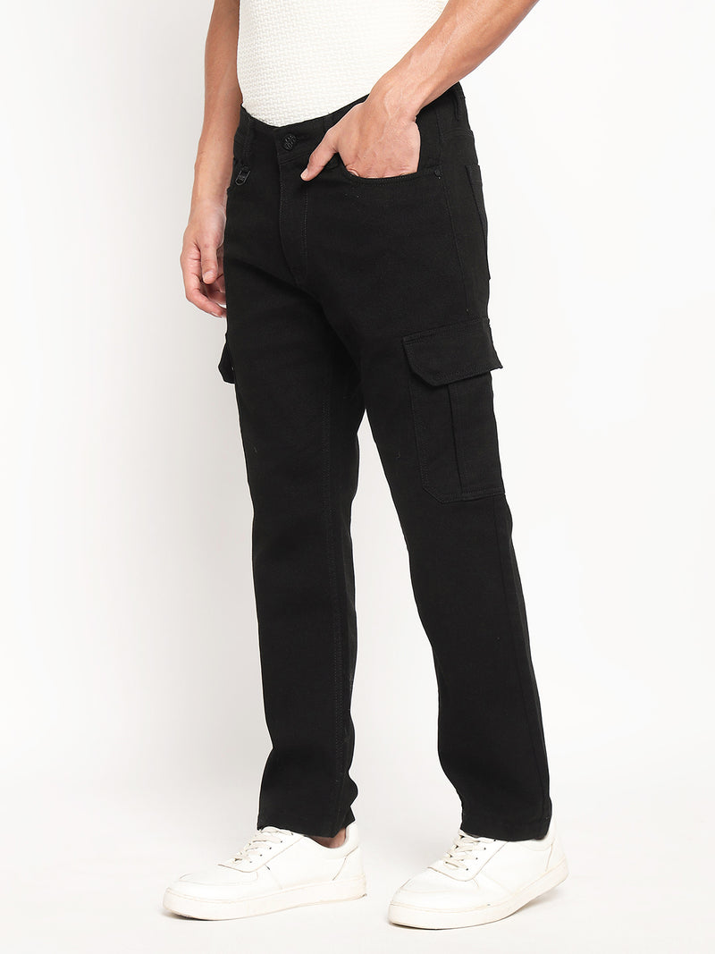 RED CHIEF Black Cotton Poly Lycra Jeans for Men O-8560186 001