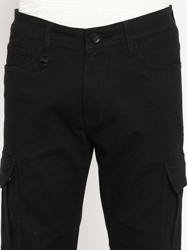RED CHIEF Black Cotton Poly Lycra Jeans for Men O-8560186 001
