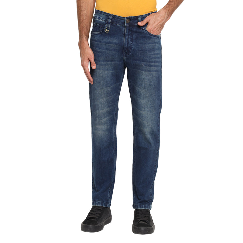 RED CHIEF Blue Cotton Lycra Jeans for Men O-8560187 002