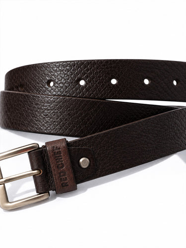 Red Chief Men's Dark Brown Genuine Leather Casual Belt | A80423 G00159