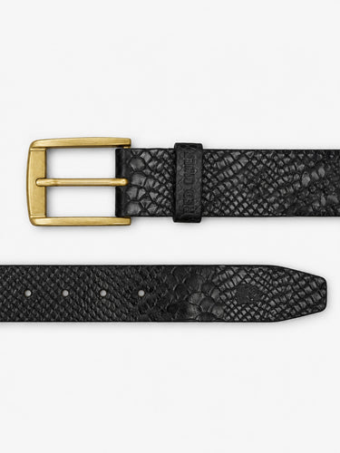 Red Chief Men's Black Genuine Leather Casual Belt | A80424 001