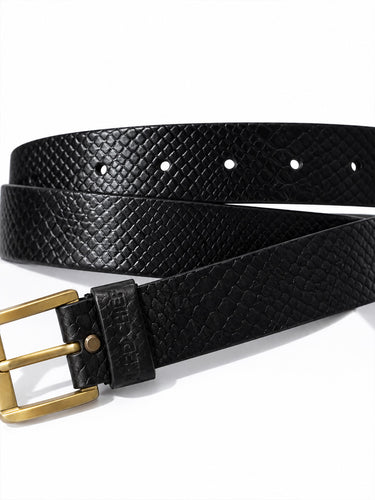 Red Chief Men's Black Genuine Leather Casual Belt | A80424 001