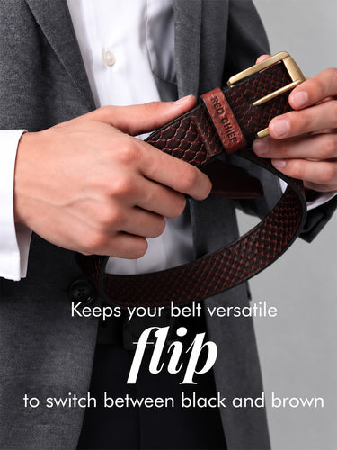 Red Chief Men's Brown Genuine Leather Casual Belt | A80424 003