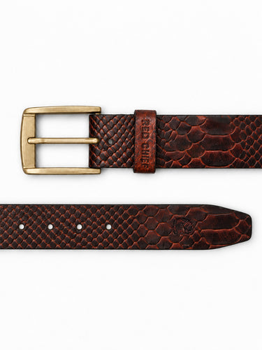 Red Chief Men's Brown Genuine Leather Casual Belt | A80424 003