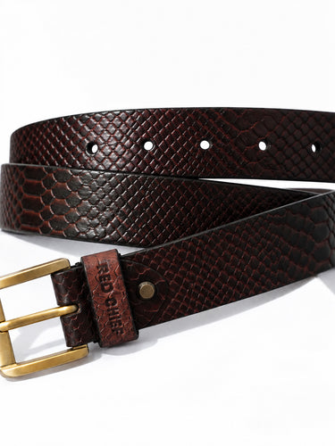 Red Chief Men's Brown Genuine Leather Casual Belt | A80424 003