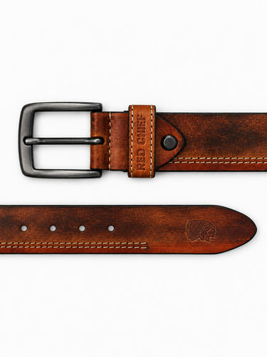 Red Chief Men's Tan Genuine Leather Casual Belt | A80425 006