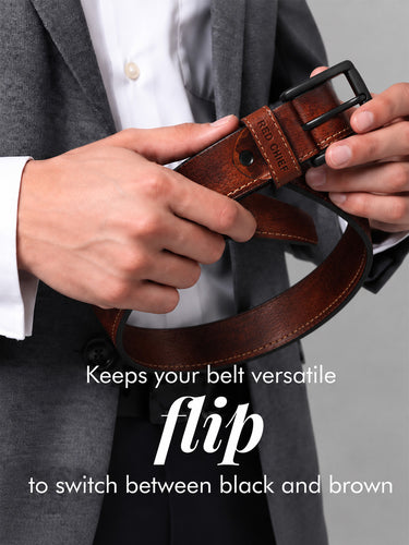 Red Chief Men's Tan Genuine Leather Casual Belt | A80425 006