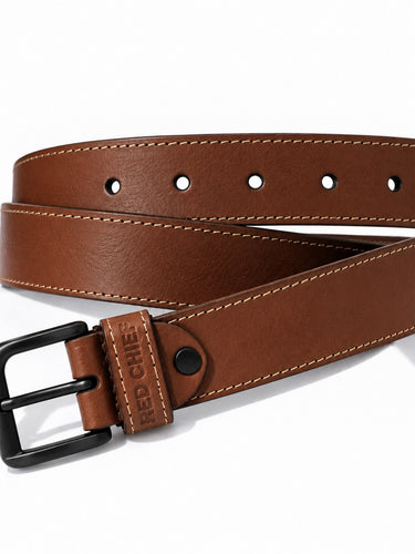 Red Chief Men's Tan Genuine Leather Casual Belt | A80426 006