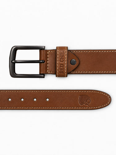 Red Chief Men's Tan Genuine Leather Casual Belt | A80426 006