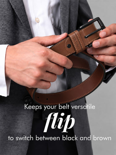 Red Chief Men's Tan Genuine Leather Casual Belt | A80426 006
