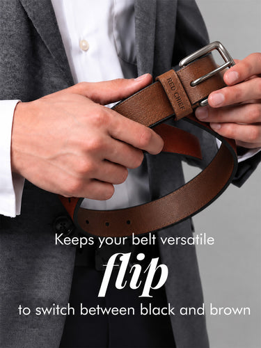 Red Chief Men's Tan Genuine Leather Casual Belt | A80427 006