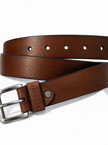 Red Chief Men's Tan Genuine Leather Casual Belt | A80427 006