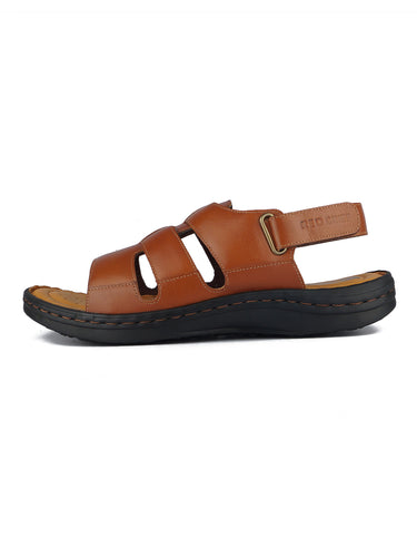 RED CHIEF Tan Leather Sandal for Men RC3678 006