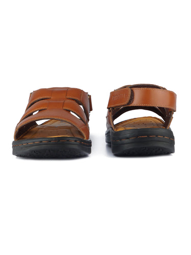 RED CHIEF Tan Leather Sandal for Men RC3678 006