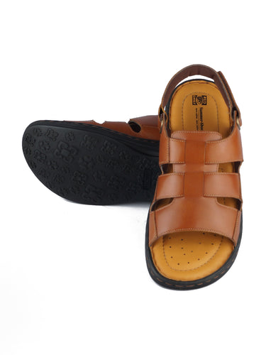RED CHIEF Tan Leather Sandal for Men RC3678 006