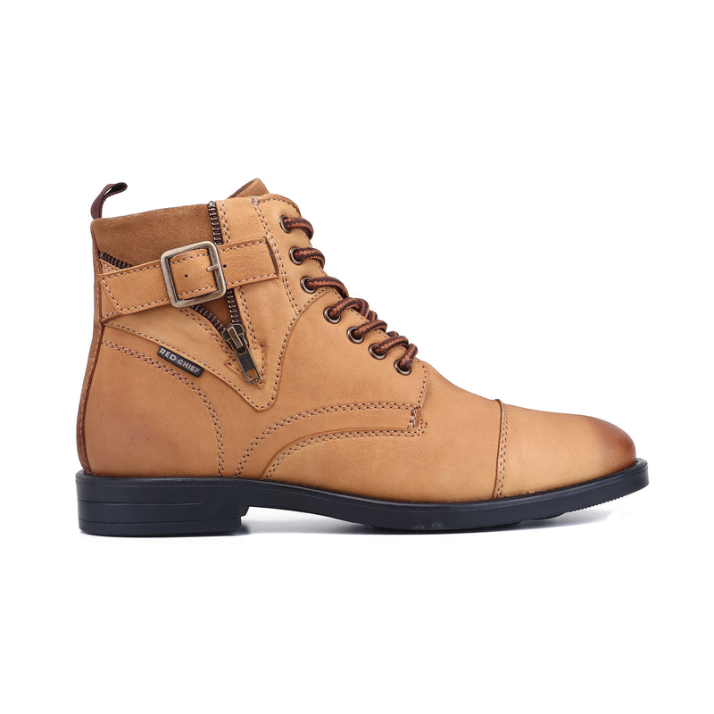 RED CHIEF Rust Leather Casual Shoes for Men RC4073 022