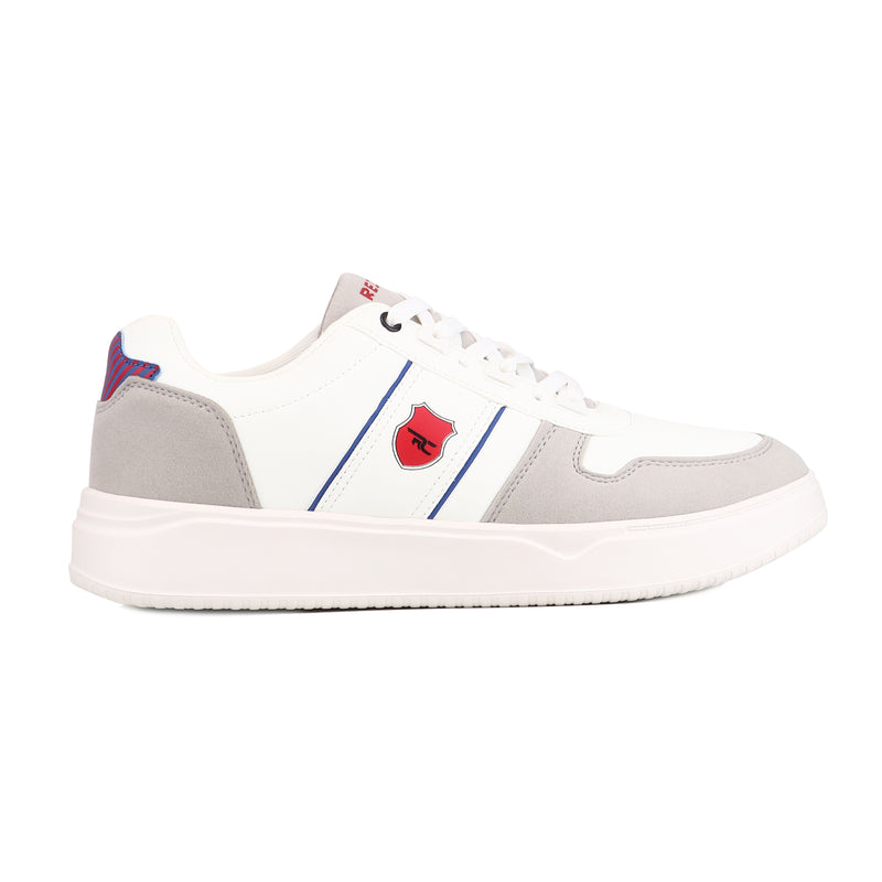 Red Chief Sports White-Gray Color & Low Ankle Lace-Up Comfortable Sneaker Shoes for Men |C6025 085