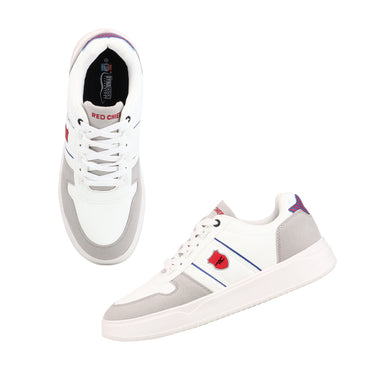 Red Chief Sports White-Gray Color & Low Ankle Lace-Up Comfortable Sneaker Shoes for Men |C6025 085