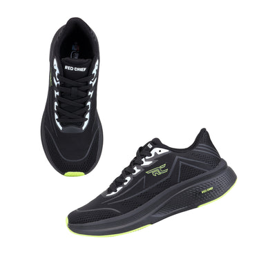 Red Chief Sports Black Color & Low Ankle Lace-Up Comfortable Running Shoes for Men |R1752 001