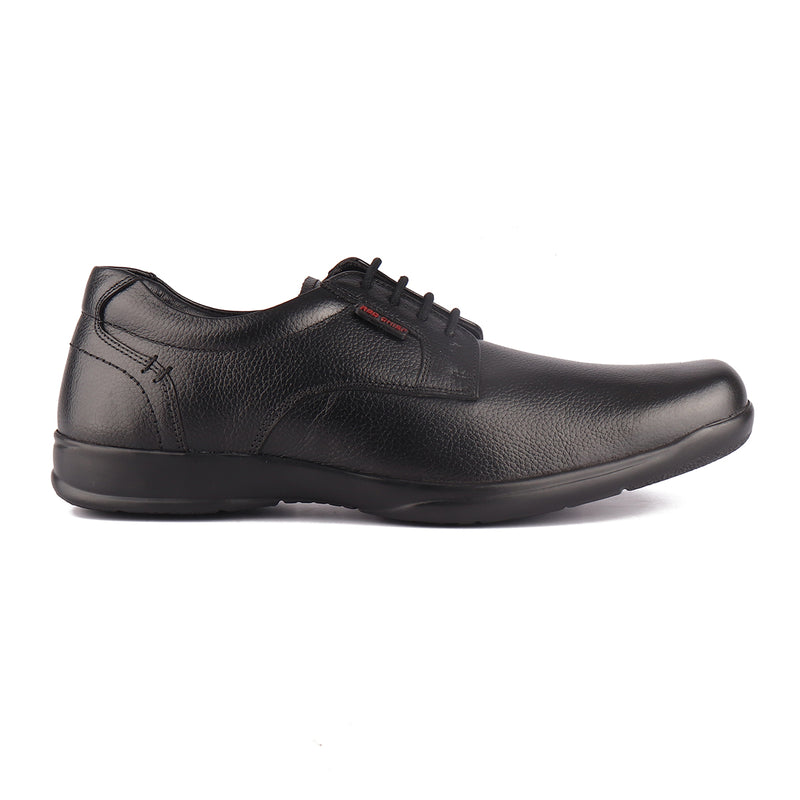 RED CHIEF Black Leather Formal Shoes for Men RC3730 001