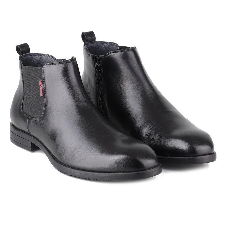 Men's Black Leather Boots & Formal Boot Shoes | Red Chief – Redchief