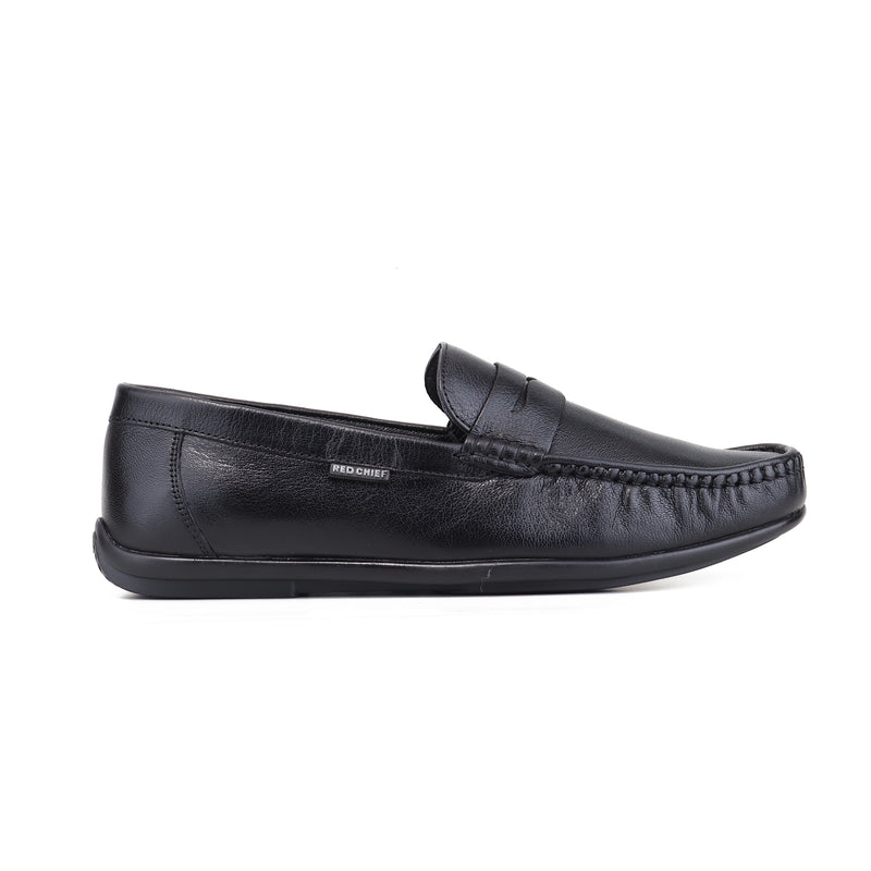 RED CHIEF Black Leather Formal Shoes for Men RC2280 001