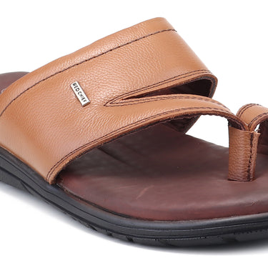 RED CHIEF Tan Leather Slipper for Men RC4037A 006
