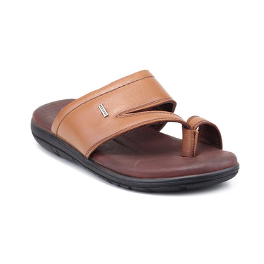 RED CHIEF Tan Leather Slipper for Men RC4037A 006