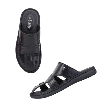 RED CHIEF Black Leather Formal Shoes for Men RC4093 001