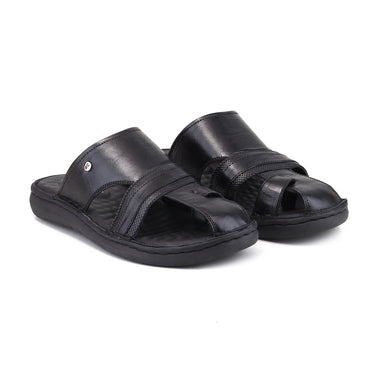 RED CHIEF Black Leather Formal Shoes for Men RC4093 001