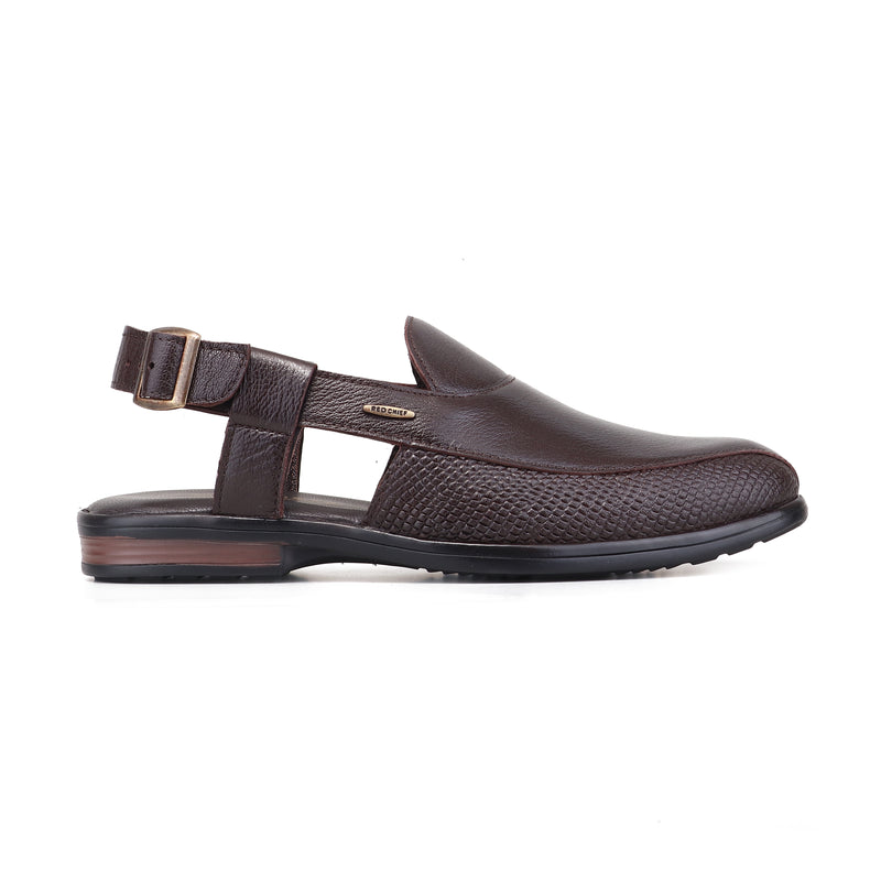 RED CHIEF Brown Leather Formal Shoes for Men RC4089 003