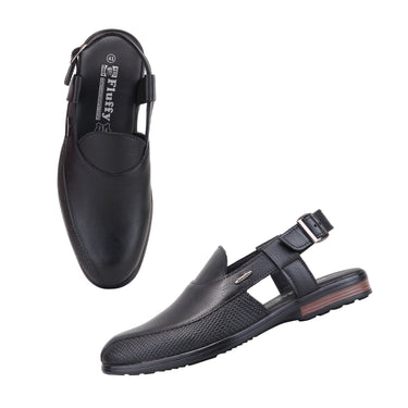RED CHIEF Black Leather Formal Shoes for Men RC4089 001