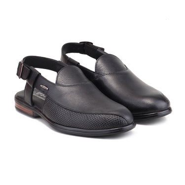 RED CHIEF Black Leather Formal Shoes for Men RC4089 001