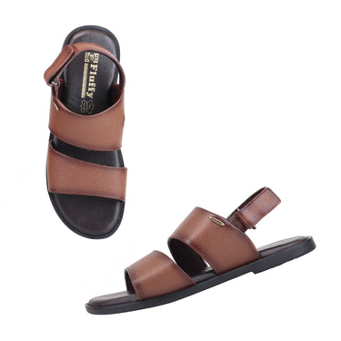 RED CHIEF Tan Leather Slipper for Men RC4097 006