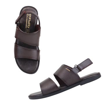 RED CHIEF Brown Leather Slipper for Men RC4097 003