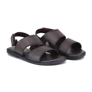 RED CHIEF Brown Leather Slipper for Men RC4097 003
