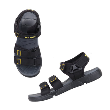 RC SPORTS Black Sandal for Men SM813 001