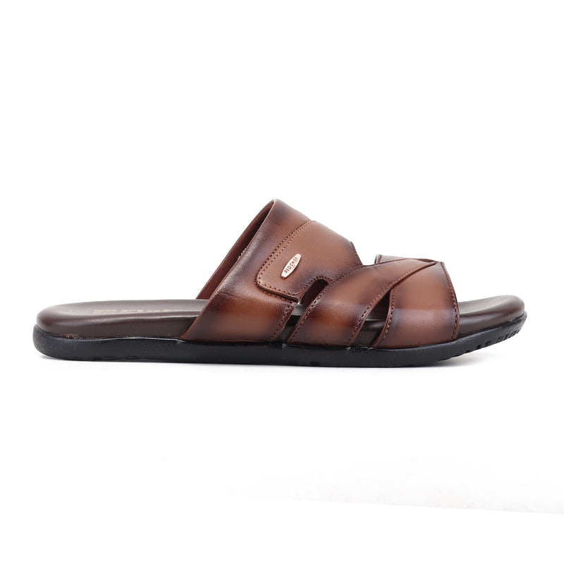 RED CHIEF Tan Leather Slipper for Men RC854 006