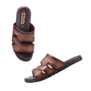 RED CHIEF Tan Leather Slipper for Men RC854 006