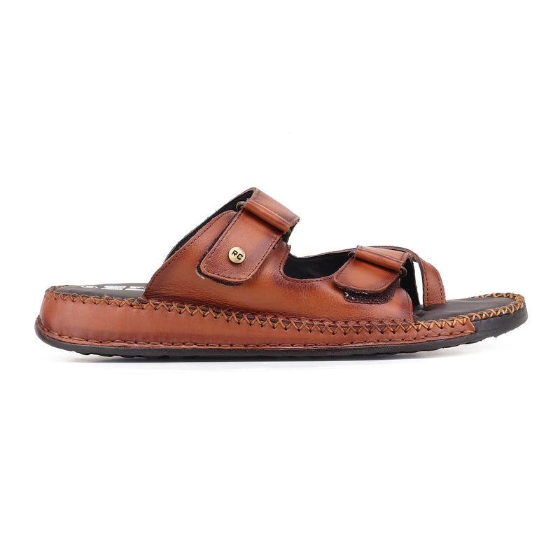 RED CHIEF Tan Leather Slipper for Men RC6080 006