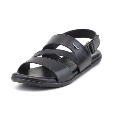 RED CHIEF Black Leather Sandal for Men RC851 001