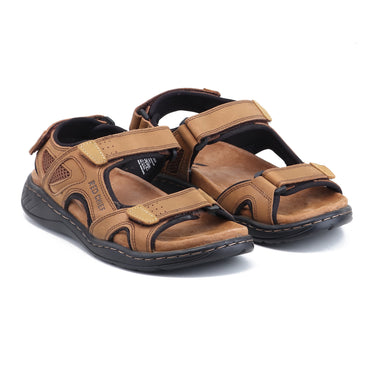 RED CHIEF Khaki Leather Sandal for Men RCF774 119