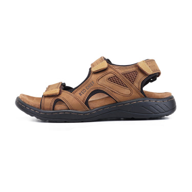 RED CHIEF Khaki Leather Sandal for Men RCF774 119