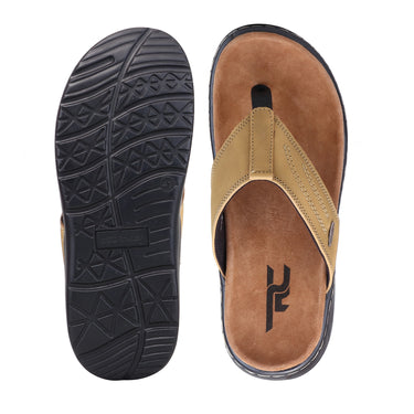 RED CHIEF Olive Leather Slipper for Men RCF771 124