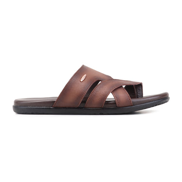 RED CHIEF Tan Leather Slipper for Men RC850 006