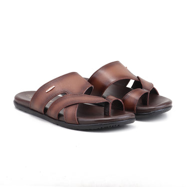 RED CHIEF Tan Leather Slipper for Men RC850 006