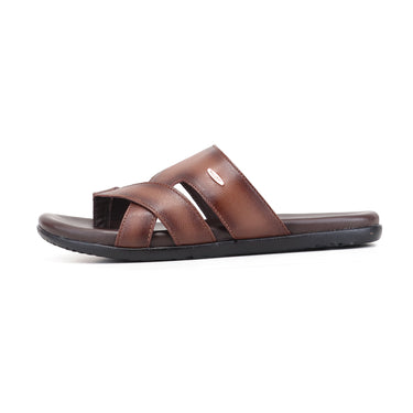RED CHIEF Tan Leather Slipper for Men RC850 006