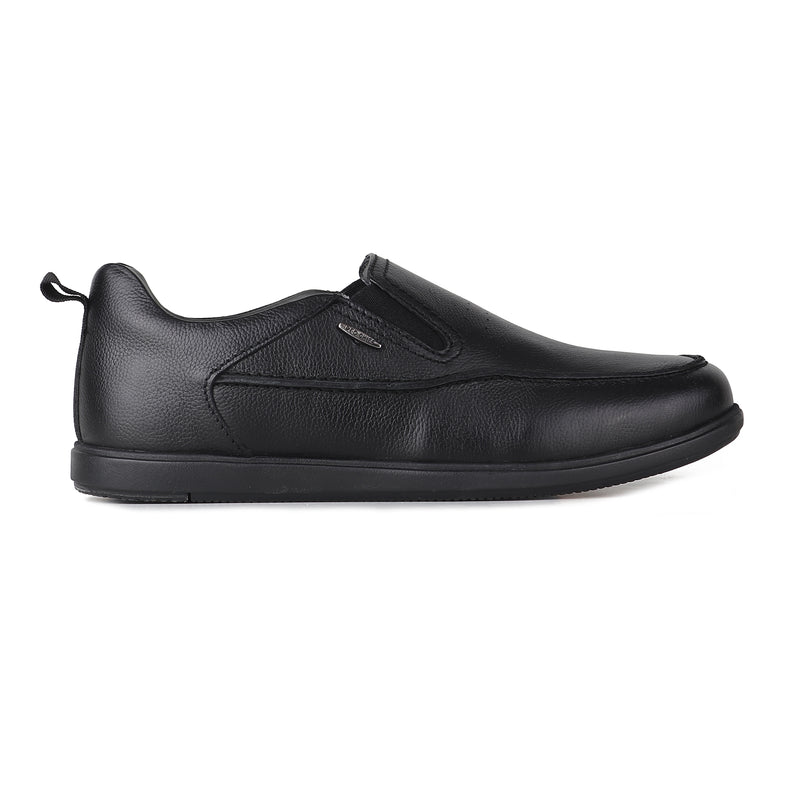 RED CHIEF Black Leather Casual Shoes for Men RC2216 001
