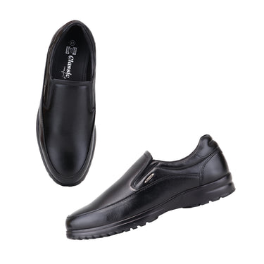 REDCHIEF Black Leather Formal Slip On for Men RC4114 001